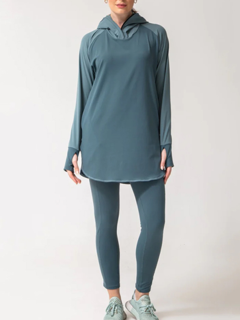 Modesty Long Sleeve Hoodie Active wear for women