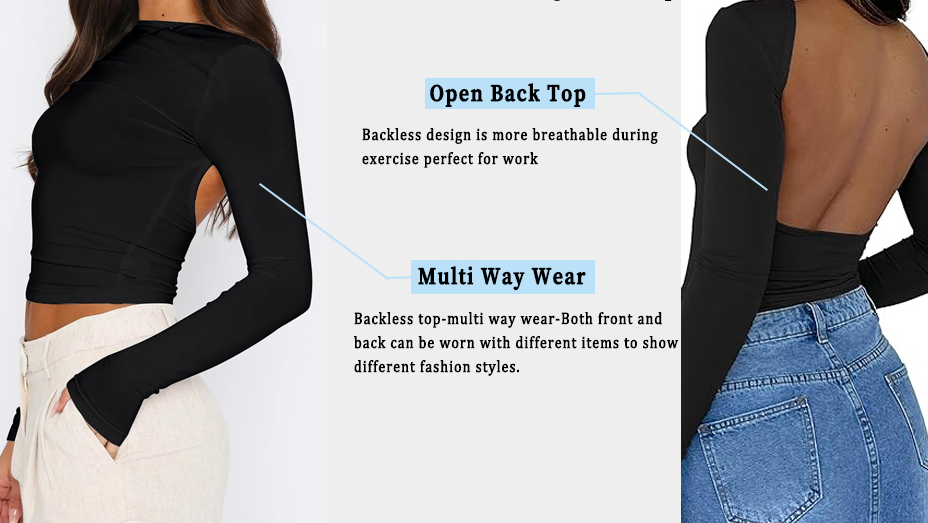 Stylish And Simple Backless Top That Can Be Worn Underneathrih